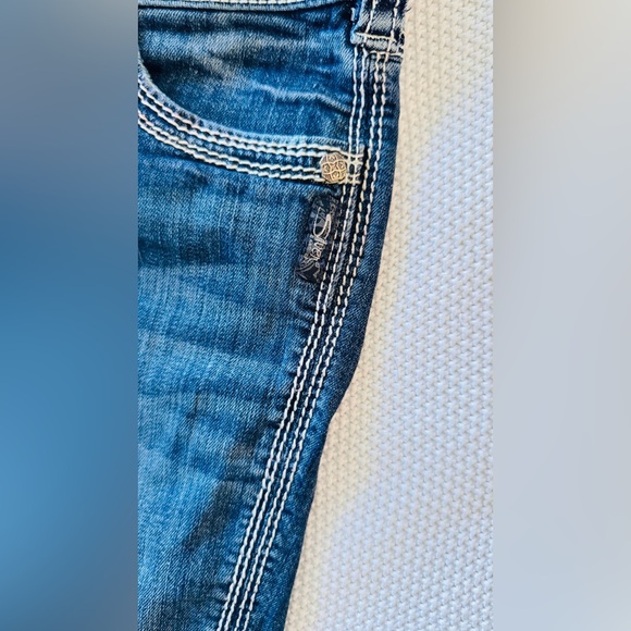 SILVER JEANS Suki Flap Short Denim Blue Jean Shorts - Picture 9 of 12